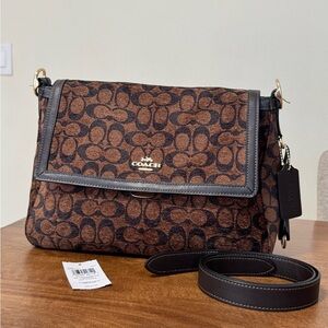 SOLD 🚫 Coach Large Etta Flap Chenille NWOT